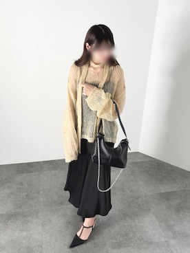 「アイテム（メッセンジャーバッグ）」を使った、na.さん（レディース・166cm）の冬コーディネート