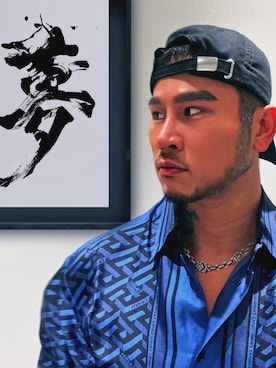 「BURBERRY（バーバリー）のアイテム（ヘアアクセサリー、ブラック系）」を使った、kueiyenさん（メンズ・176cm）の秋コーディネート