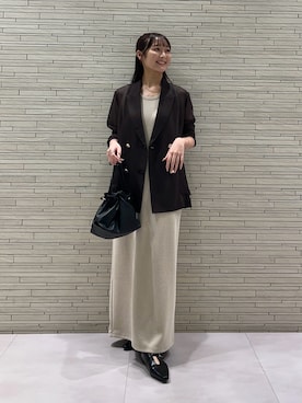 「DouDou（ドゥドゥ）のアイテム（ワンピース）」を使った、doudoukanaさん（レディース・158cm）の秋コーディネート