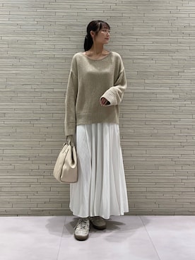 「DouDou（ドゥドゥ）のアイテム（スカート）」を使った、doudoukanaさん（レディース・158cm）の秋コーディネート
