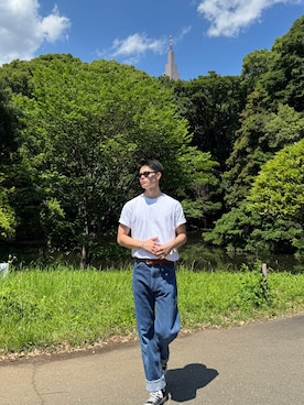 「Wrangler（ラングラー）のアイテム」を使った、きょーすけさん（メンズ・177cm）の夏コーディネート
