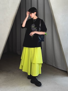「UN3D.(アンスリード)のアイテム」を使った、YUUKIさん(レディース・161cm)の夏コーディネート