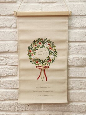 「one'sterrace（ワンズテラス）の◆【クリスマス】GH 刺繍クリスマスタペストリー（コスチューム/パーティーグッズ、ベージュ系）」を使った、yuri5909さん（レディース）の秋コーディネート