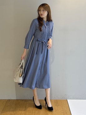 「UNTITLED（アンタイトル）の【追加8／名品】2WAYポケットボストンバッグ（ハンドバッグ、ベージュ系）」を使った、sayaさんの秋コーディネート