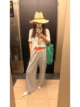 「CA4LA（カシラ）のアイテム」を使った、めいめいさん（レディース・168cm）の秋コーディネート