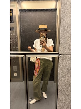「CA4LA（カシラ）のアイテム」を使った、めいめいさん（レディース・168cm）の秋コーディネート