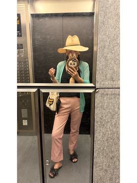 「CA4LA（カシラ）のアイテム」を使った、めいめいさん（レディース・168cm）の秋コーディネート