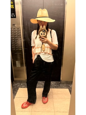 「CA4LA（カシラ）のアイテム」を使った、めいめいさん（レディース・168cm）の秋コーディネート