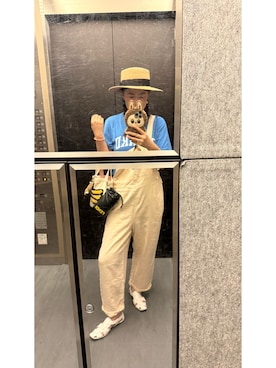 「CA4LA（カシラ）のアイテム」を使った、めいめいさん（レディース・168cm）の秋コーディネート