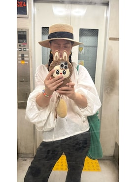 「CA4LA（カシラ）のアイテム」を使った、めいめいさん（レディース・168cm）の秋コーディネート