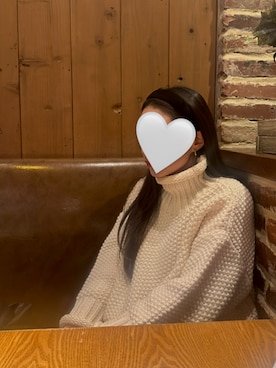 「vent blanc（ヴァンブラン）のアイテム（ニット/セーター、ホワイト系）」を使った、萌さん（レディース・165cm）の夏コーディネート