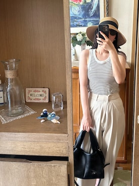 「coca（coca）（コカ）のアイテム」を使った、萌さん（レディース・165cm）の夏コーディネート