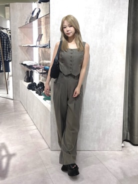 上竹七咲さん(レディース・152cm)の夏コーディネート