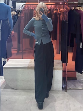 「MURUA（ムルーア）のアイテム」を使った、上竹七咲さん（レディース・152cm）の春コーディネート