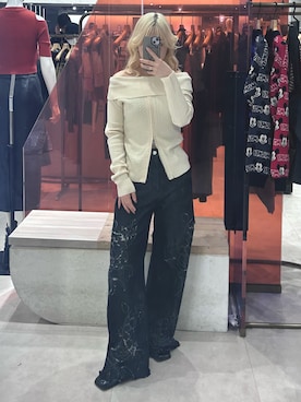 「MURUA（ムルーア）のアイテム」を使った、上竹七咲さん（レディース・152cm）の春コーディネート