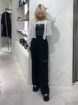 上竹七咲さん(レディース・152cm)の春コーディネート