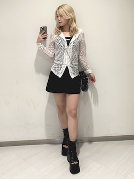 上竹七咲さん（レディース・152cm）の春コーディネート