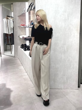 「MURUA（ムルーア）のアイテム」を使った、上竹七咲さん（レディース・152cm）の夏コーディネート