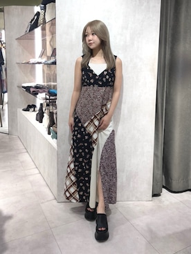 上竹七咲さん(レディース・152cm)の夏コーディネート