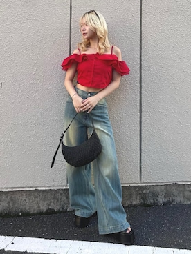 上竹七咲さん(レディース・152cm)の夏コーディネート