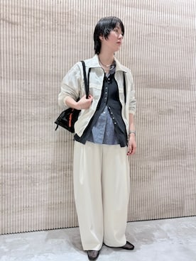 「FRAMeWORK（フレームワーク）のアイテム（ジャケット/アウター）」を使った、imaさん（レディース・164cm）の春コーディネート