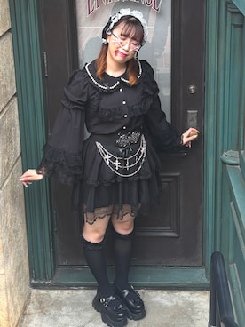 「Ank Rouge（アンクルージュ）のアイテム」を使った、あやねさん（レディース・160cm）の冬コーディネート