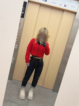 「UGG（アグ）のムートンブーツ（ブーツ、ホワイト系）」を使った、ぷーこやん。さん（レディース・149cm）の春コーディネート