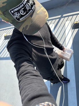 「Supreme （シュプリーム）のアイテム」を使った、ibukiさん（メンズ・173cm）の冬コーディネート