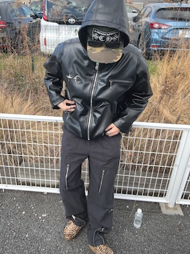 「CHROME HEARTS（クロムハーツ）のアイテム」を使った、ibukiさん（メンズ・173cm）の冬コーディネート