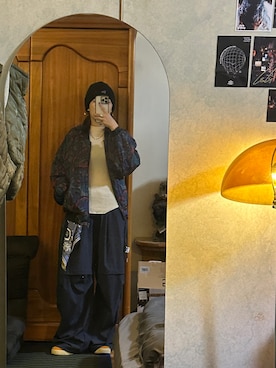 「Quiksilver（クイックシルバー）のアイテム」を使った、LH.zoneさん（レディース・166cm）の冬コーディネート