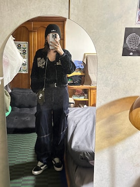 「Quiksilver（クイックシルバー）のアイテム」を使った、LH.zoneさん（レディース・166cm）の冬コーディネート