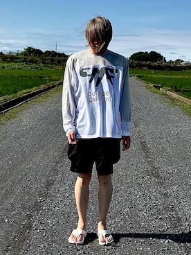 「PAES（ペイズ）のアイテム」を使った、Kazuさん（メンズ・175cm）の夏コーディネート