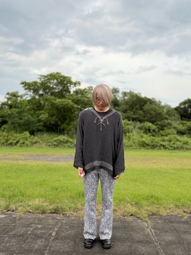 「Needles（ニードルス）のアイテム（パンツ）」を使った、Kazuさん（メンズ・175cm）の夏コーディネート