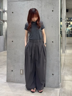 「URBAN RESEARCH（アーバンリサーチ）のnew basic　WASHABLE WOOL TANK TOP（ニット/セーター、グレー系）」を使った、neneさん（レディース・158cm）の夏コーディネート