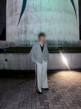 「アイテム（カーディガン/ボレロ）」を使った、9kuzunotamago6さん（メンズ・175cm・10代）の冬コーディネート