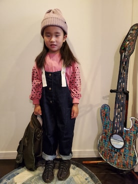 「ALPHA LABEL（アルファーレーベル）のアイテム」を使った、HANさん（キッズ・110cm）の秋コーディネート