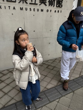 「アイテム（帽子）」を使った、HANさん（キッズ・132cm）の冬コーディネート