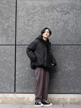 「Lui's（ルイス）のアイテム（ダウンジャケット/コート）」を使った、r.kobata1204さん（メンズ・182cm）の冬コーディネート