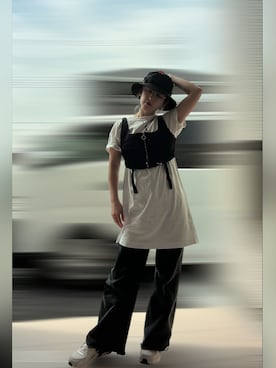 「ベストコーデ」｜「アイテム（スニーカー）」を使った、KEYさん（レディース・158cm）の夏コーディネート