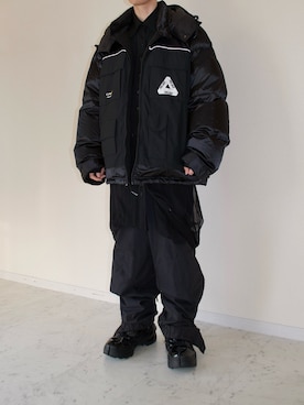 「アイテム（ブーツ）」を使った、橋本さん（メンズ・174cm）の冬コーディネート