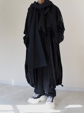 「Ann DEMEULEMEESTER（アンドゥムルメステール）のアイテム」を使った、橋本さん（メンズ・174cm）の冬コーディネート