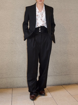 「Yves Saint Laurent（イヴサンローラン）のアイテム（シューズ）」を使った、橋本さん（メンズ・174cm）の秋コーディネート