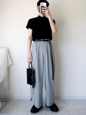 「ARMANI EXCHANGE（アルマーニエクスチェンジ）のアイテム（ブーツ）」を使った、橋本さん（メンズ・174cm）の春コーディネート