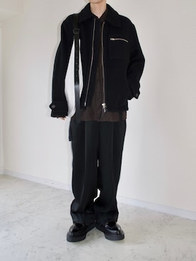 「Acne Studios（アクネストゥディオズ）のアイテム（ジャケット/アウター）」を使った、橋本さん（メンズ・174cm）の秋コーディネート
