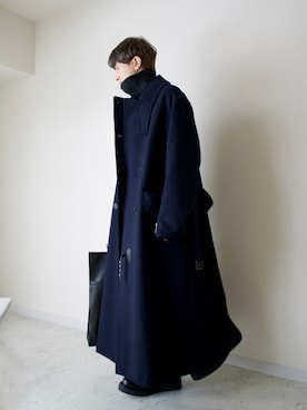 「Paul Smith（ポールスミス）のアイテム（チェスターコート）」を使った、橋本さん（メンズ・174cm）の冬コーディネート