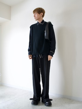 「Dior（ディオール）のアイテム（スラックス）」を使った、橋本さん（メンズ・174cm）の春コーディネート