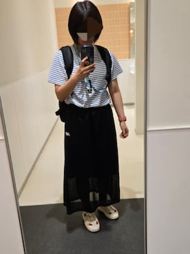 「アイテム（バックパック/リュック）」を使った、おまめさん（レディース・157cm・30代）の夏コーディネート