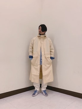 「DIESEL（ディーゼル）のアイテム（モッズコート）」を使った、KIMUさん（メンズ・168cm）の冬コーディネート