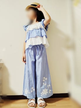 「アイテム（シャツ/ブラウス）」を使った、yur★takさん（キッズ・130cm）の夏コーディネート