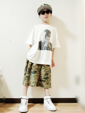 「アイテム（パンツ）」を使った、yur★takさん（キッズ・120cm）の夏コーディネート